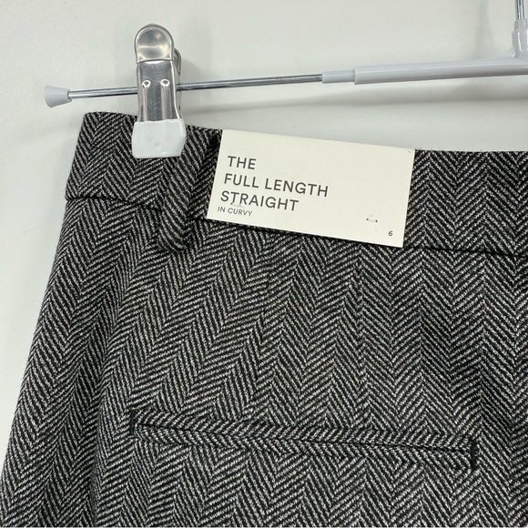 Ann Taylor The Full Length Straight Curvy Fit Pant in Herringbone Size 6 - Picture 11 of 11
